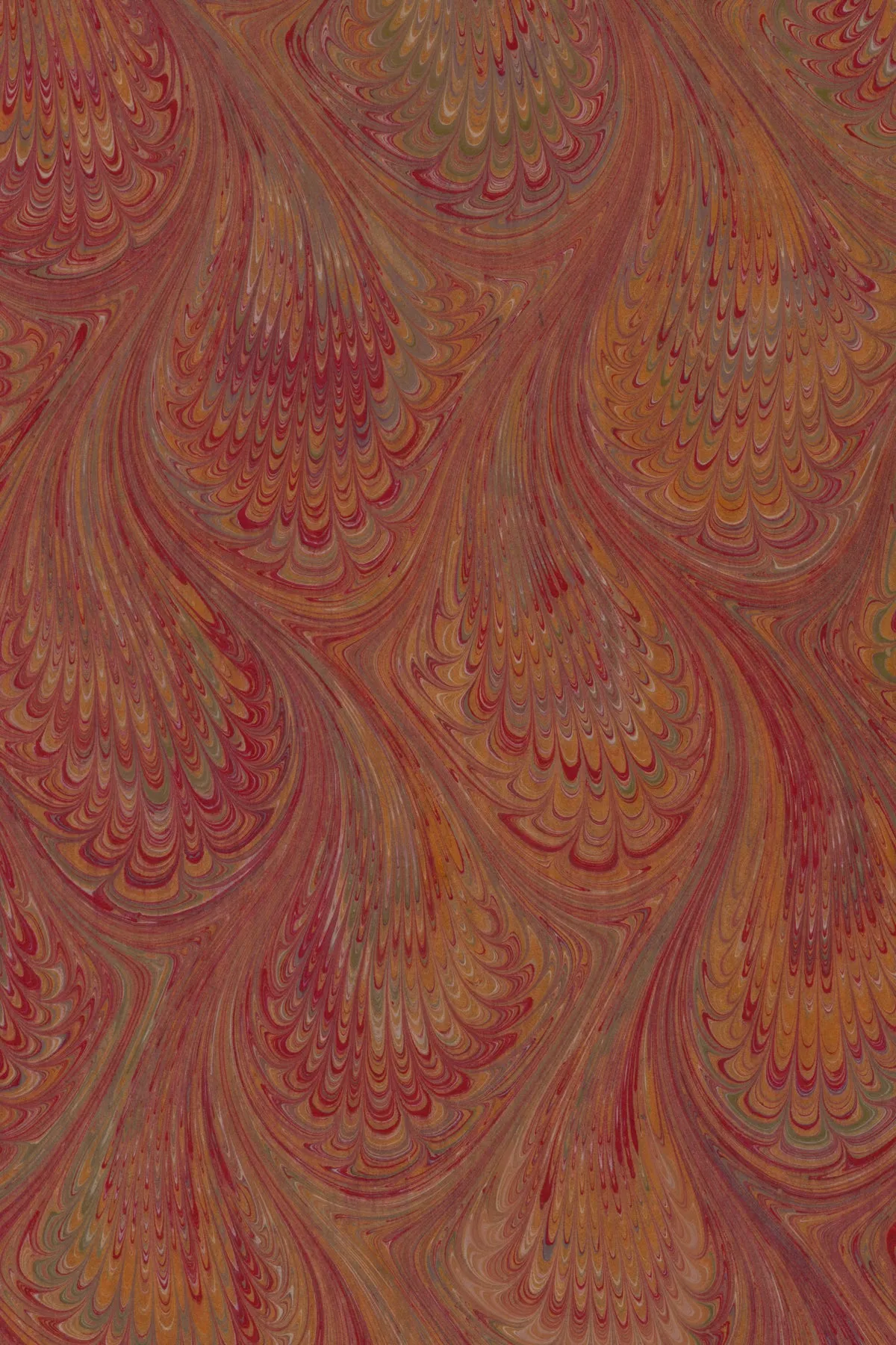 Marbled Peacock Carmine Square Scarf