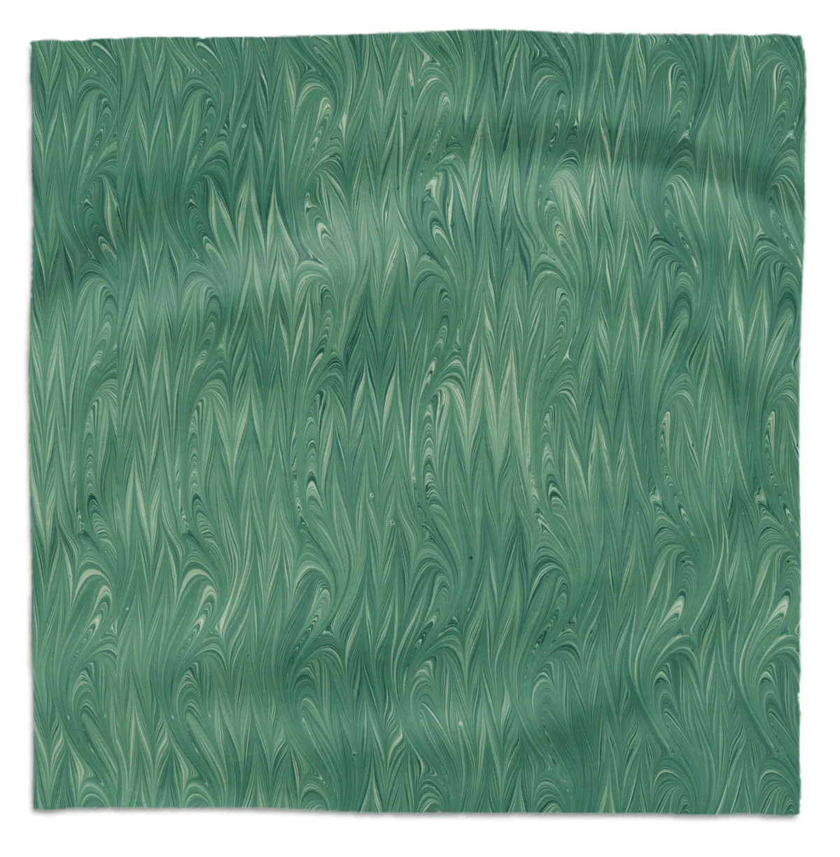 Marbled Twill Teal Square Scarf