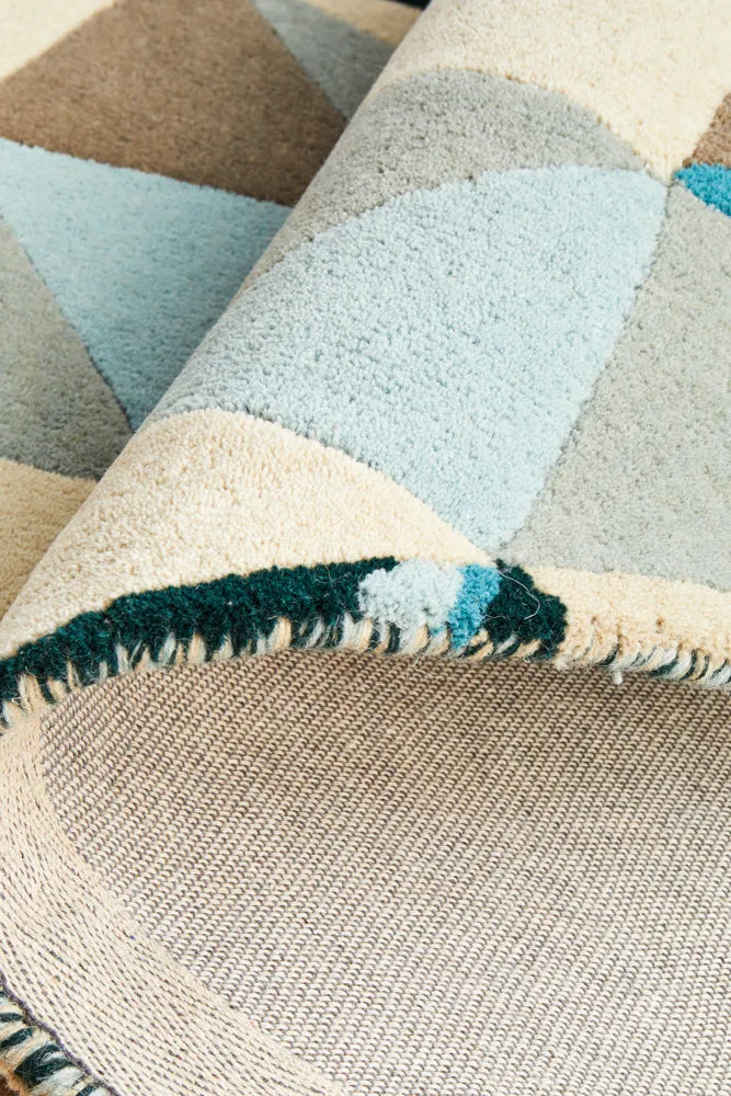 Matrix Pure Wool 901 Turquoise Round Rug
