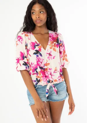 Meena Tie Front Top