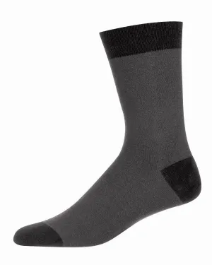 Men's Fancy Heels Cashmere Socks in Denim Heather