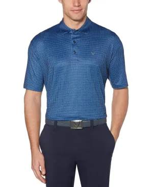 Mens Houndstooth Printed Polo