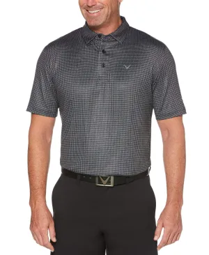 Mens Houndstooth Printed Polo