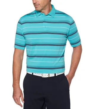 Mens Regimental Herringbone Stripe Polo