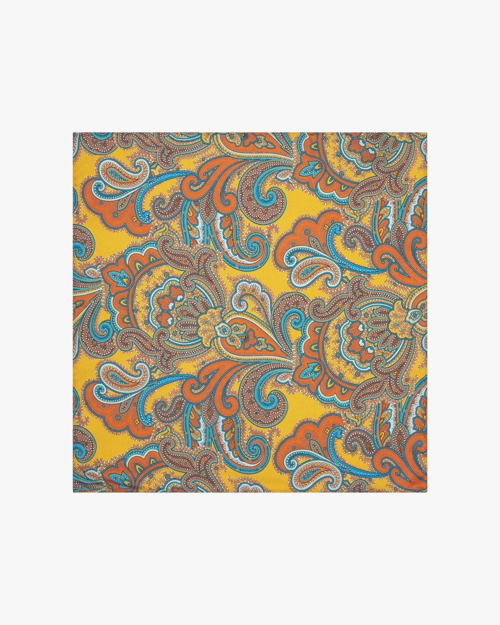 Men's Silk Paisley Pocket Square - The Carnaby