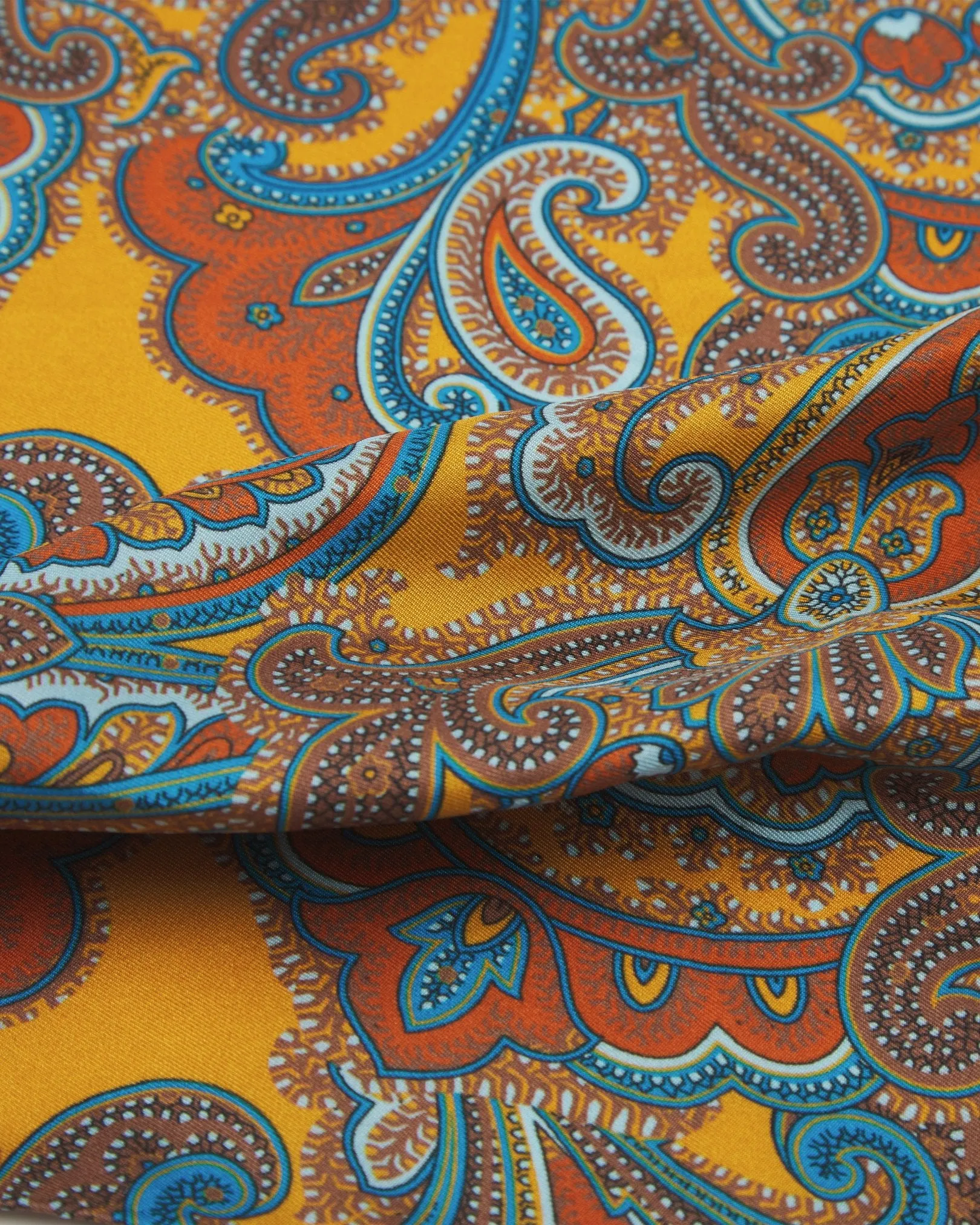 Men's Silk Paisley Pocket Square - The Carnaby