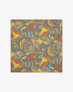 Men's Silk Paisley Pocket Square - The Carnaby