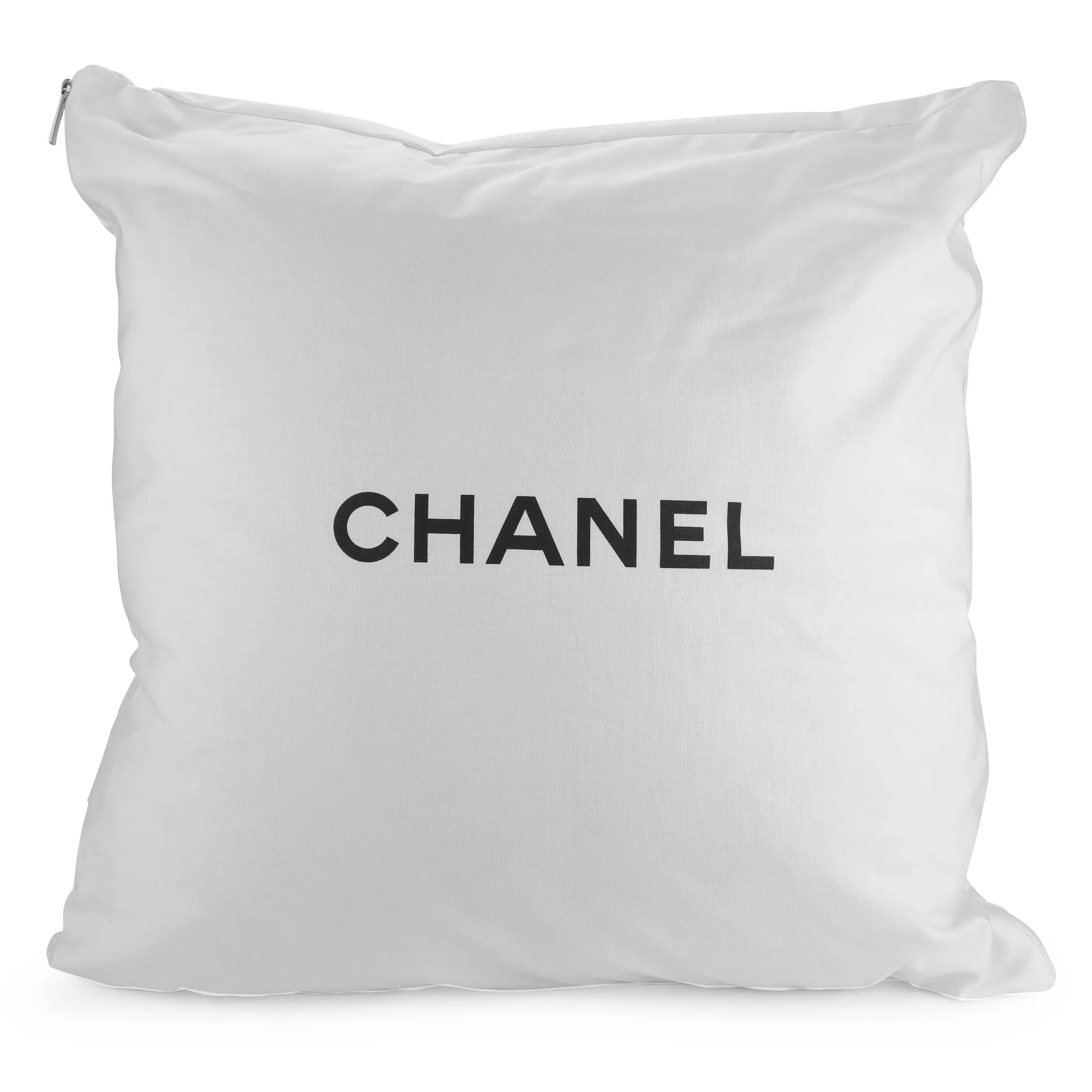 Merino Wool Cashmere CC Pillow Cushion in Beige Off-White