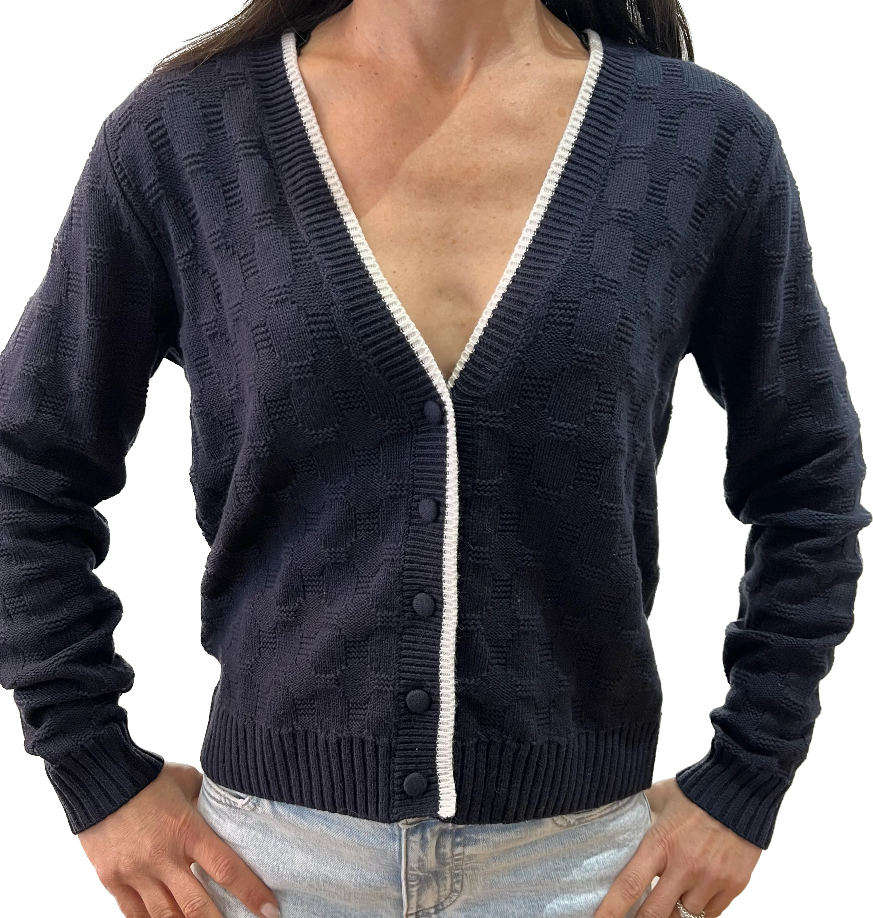 Minnie Rose Pickleball Stitch Cardigan