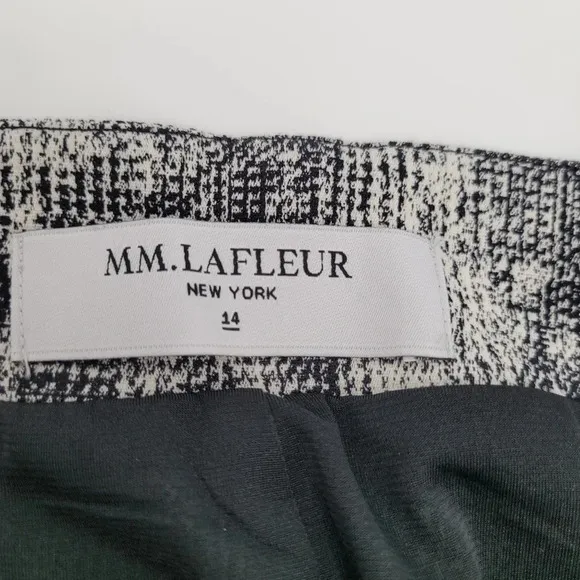 Mm.lafleur The Noho Crackle black and white pencil skirt size 14