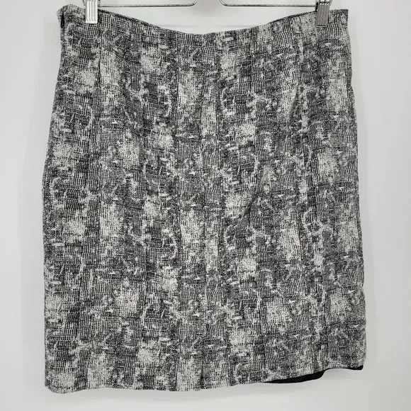 Mm.lafleur The Noho Crackle black and white pencil skirt size 14