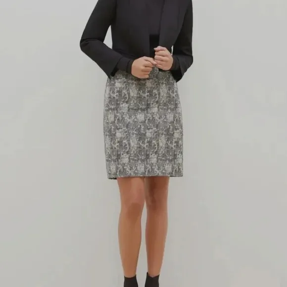 Mm.lafleur The Noho Crackle black and white pencil skirt size 14