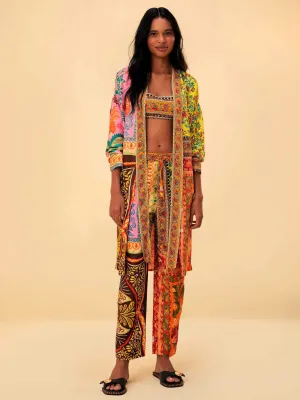 Multicolor Mixed Scarves Chemise
