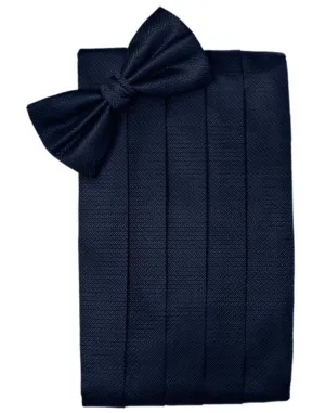 Navy Herringbone Kids Cummerbund
