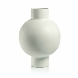 NORA WHITE STONEWARE VASE