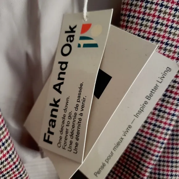NWT Frank &amp; Oak Houndstooth Blazer Size XXS