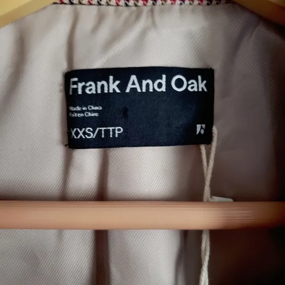 NWT Frank &amp; Oak Houndstooth Blazer Size XXS