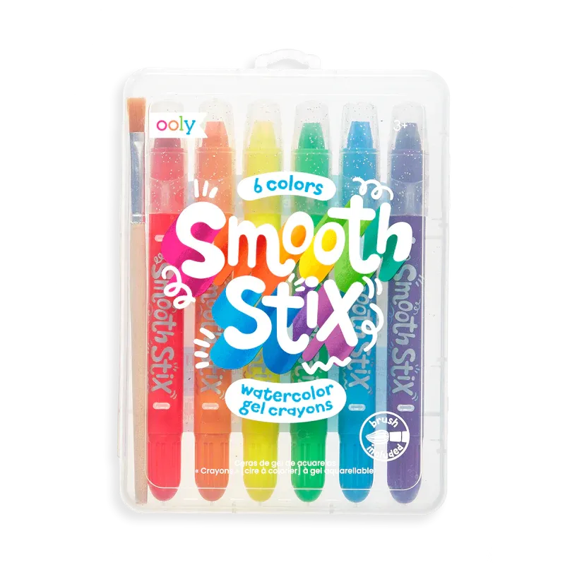 Ooly Smooth Stix Watercolor Gel Crayons - Set of 6