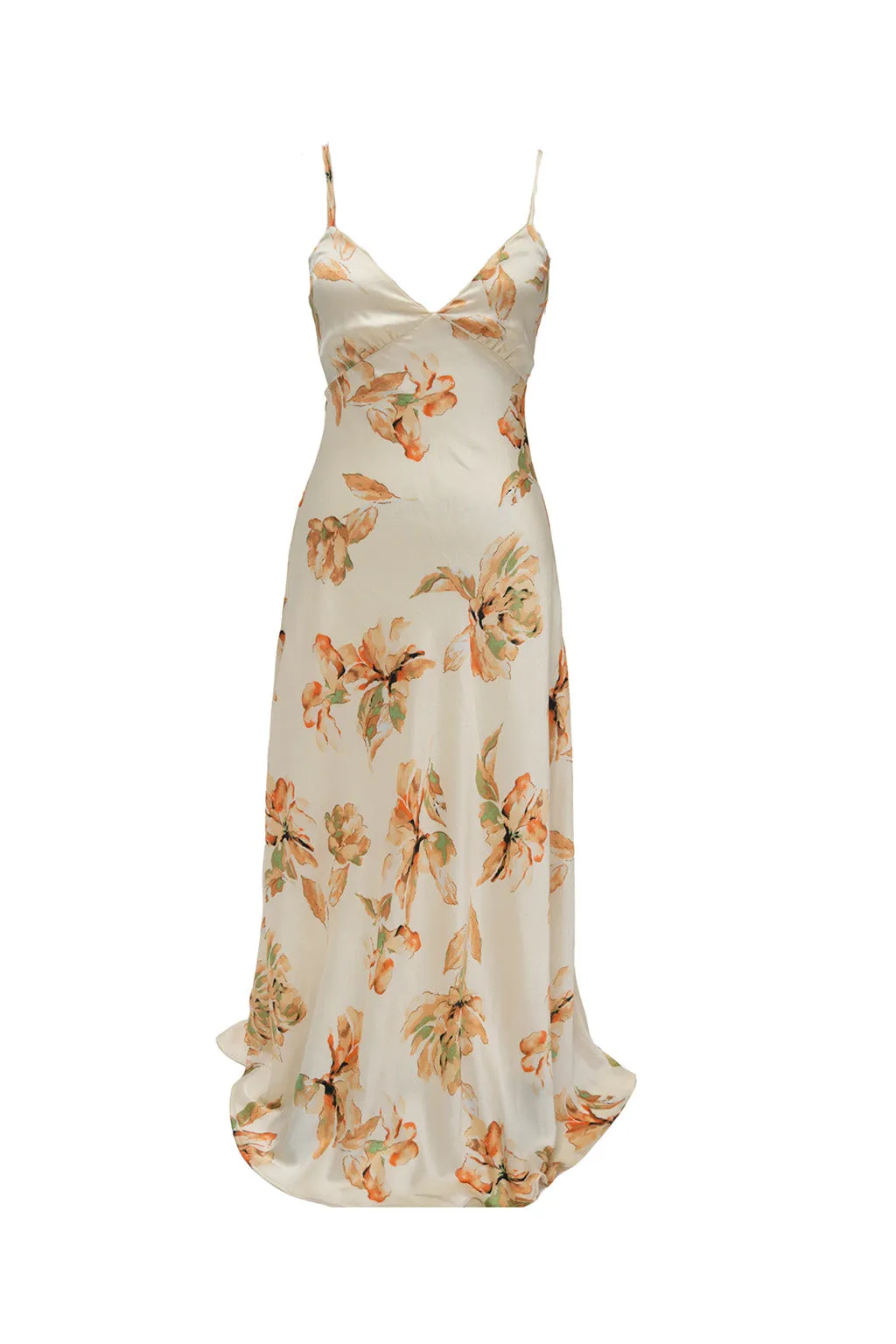 Palma Cream Floral Maxi Dress