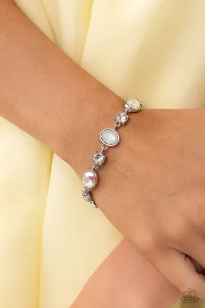 Paparazzi Ethereal Empathy Bracelet White (Iridescent)