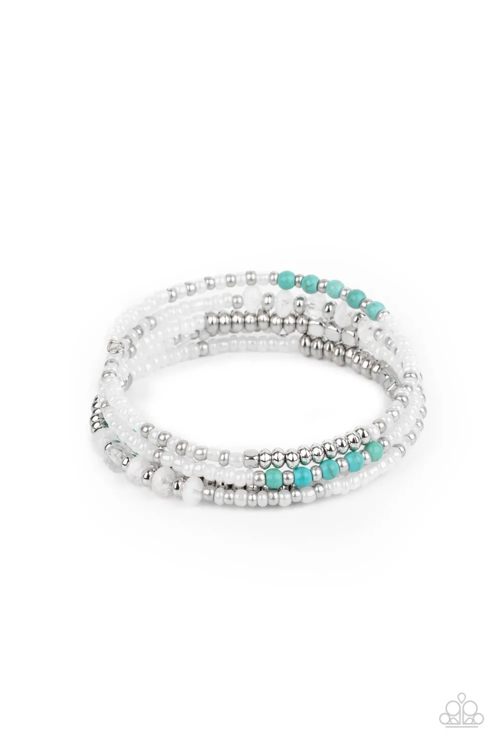 Paparazzi Infinitely Dreamy - White Coil Bracelet