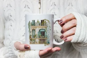 Parisian Plant Lady Atelier 11 oz coffee mug - French Cottagecore Collection