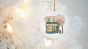 Parisian Shop ceramic ornament  | French Cottagecore