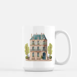 Parisian Townhome 11 oz coffee mug | French Cottagecore