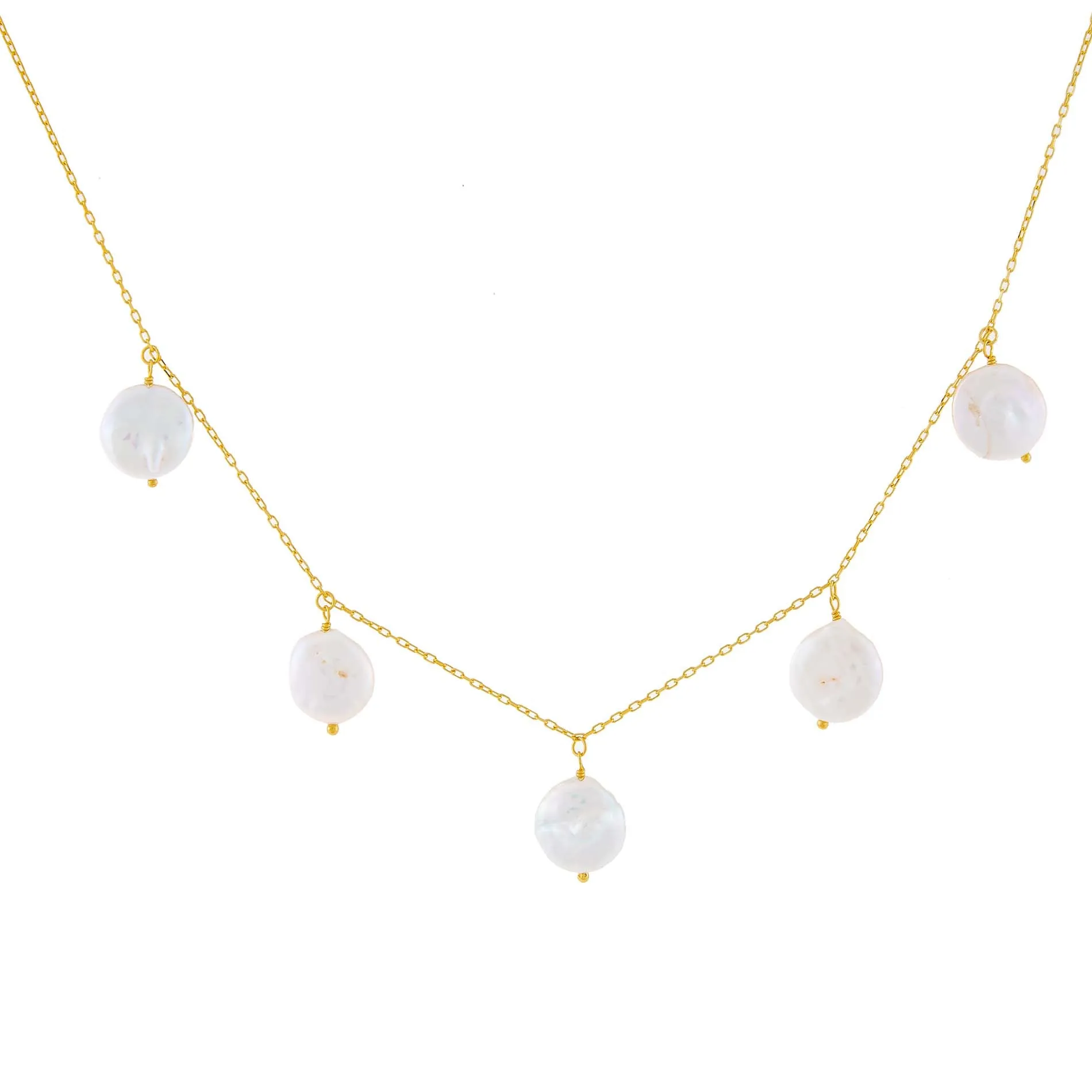 Pearl Disc Necklace