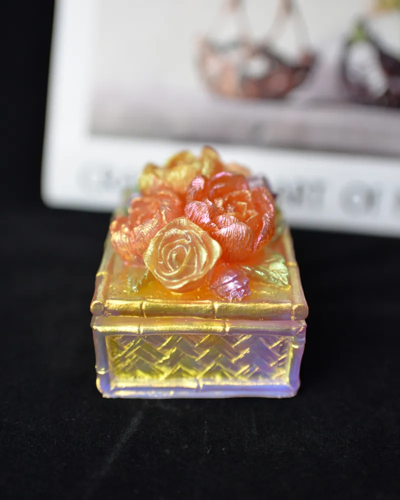 Peony Flower Jewelry Box