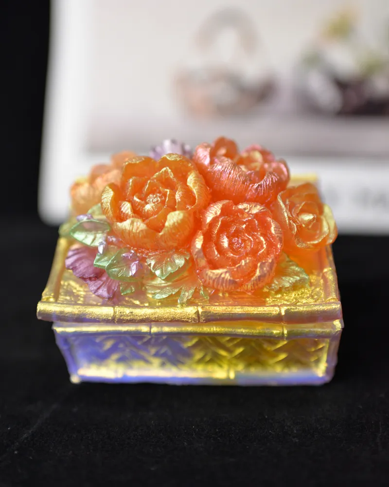 Peony Flower Jewelry Box