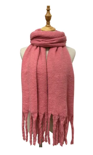 Personalised Watermelon Pink Tassel Blanket Scarf
