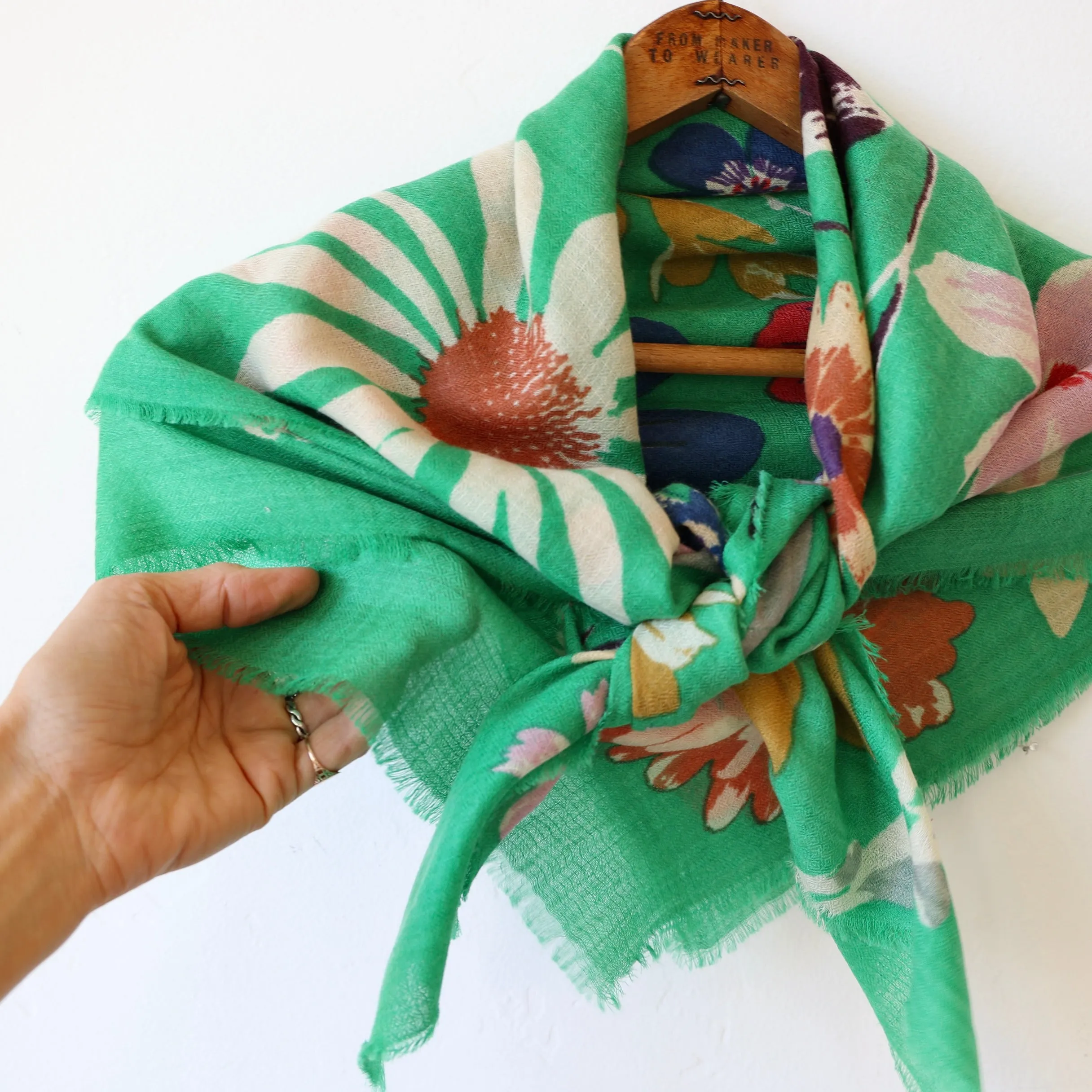 Épice Wool/Cashmere/Silk Scarf - Verde
