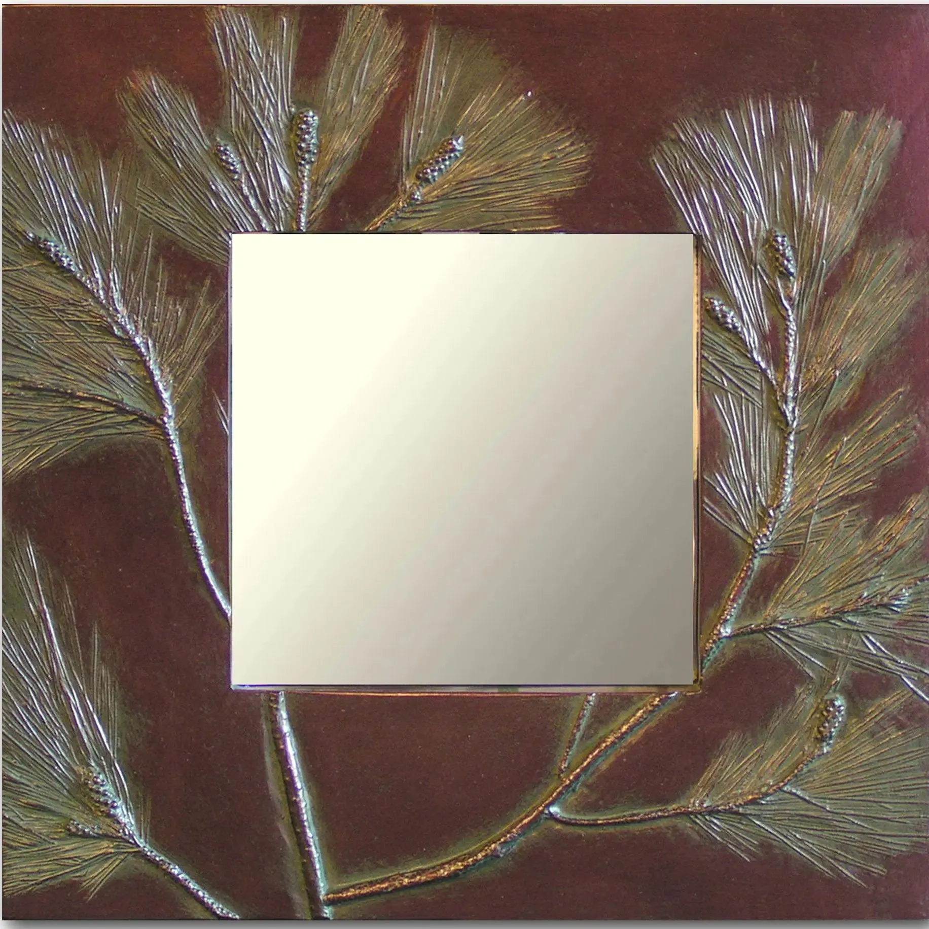 Pine Bough Rectangular and Round Mirror Blindspot Mirrors by Deborah Childress