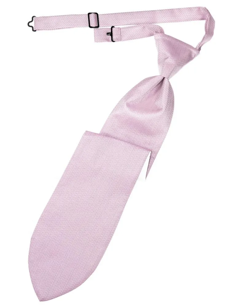 Pink Herringbone Necktie