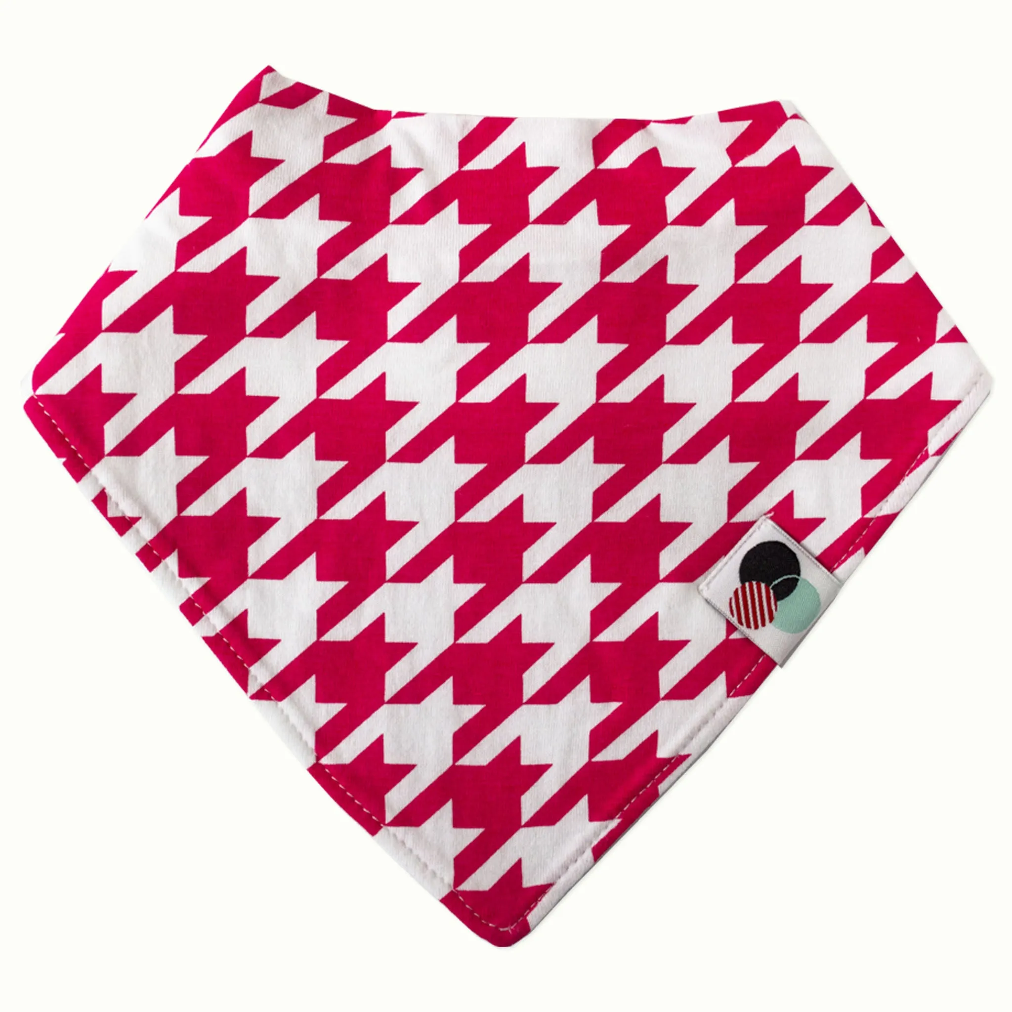 PINK HOUNDSTOOTH | Premium Baby Bandana Bib