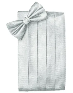 Platinum Herringbone Kids Cummerbund