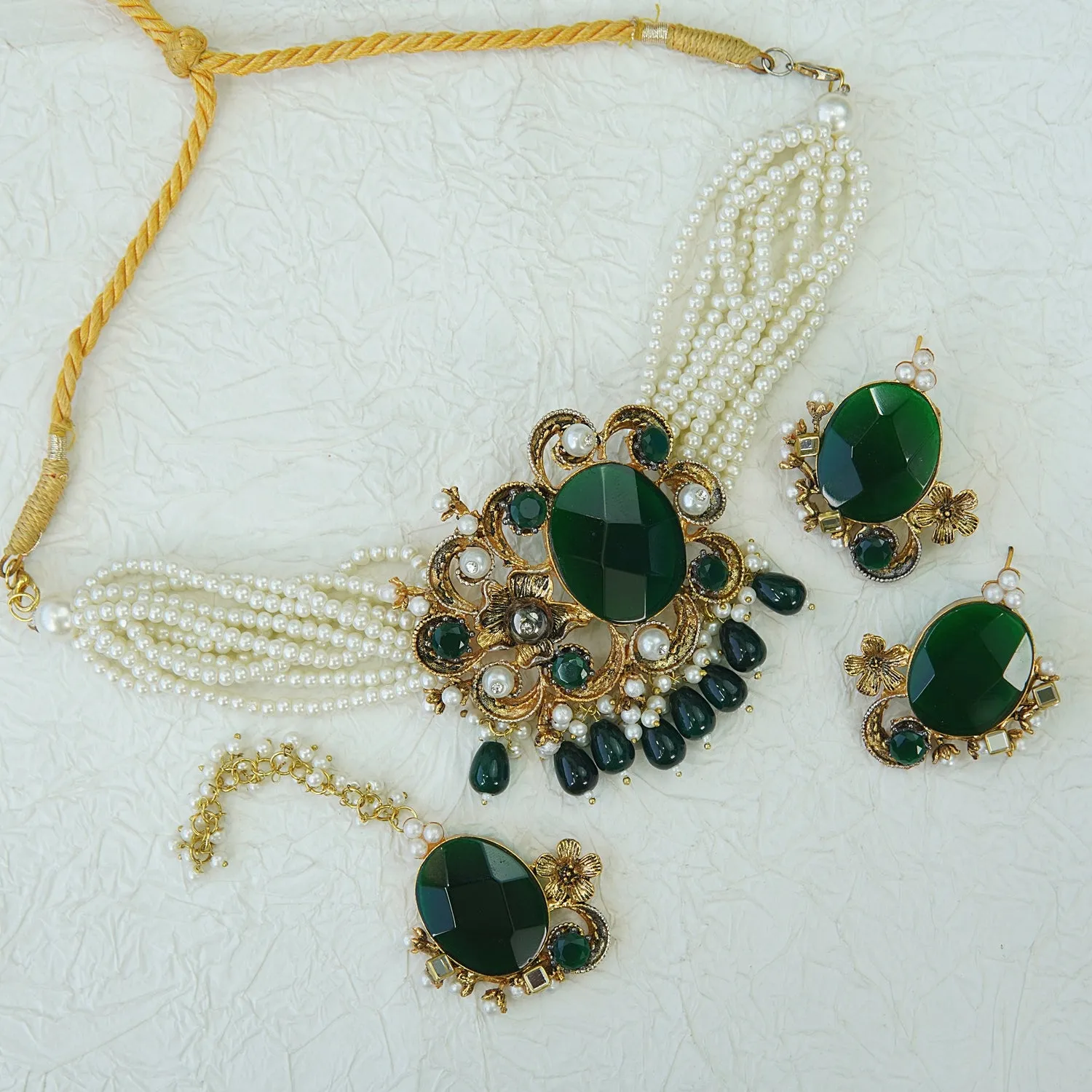 Princess Pearls & Gemstone Choker Set