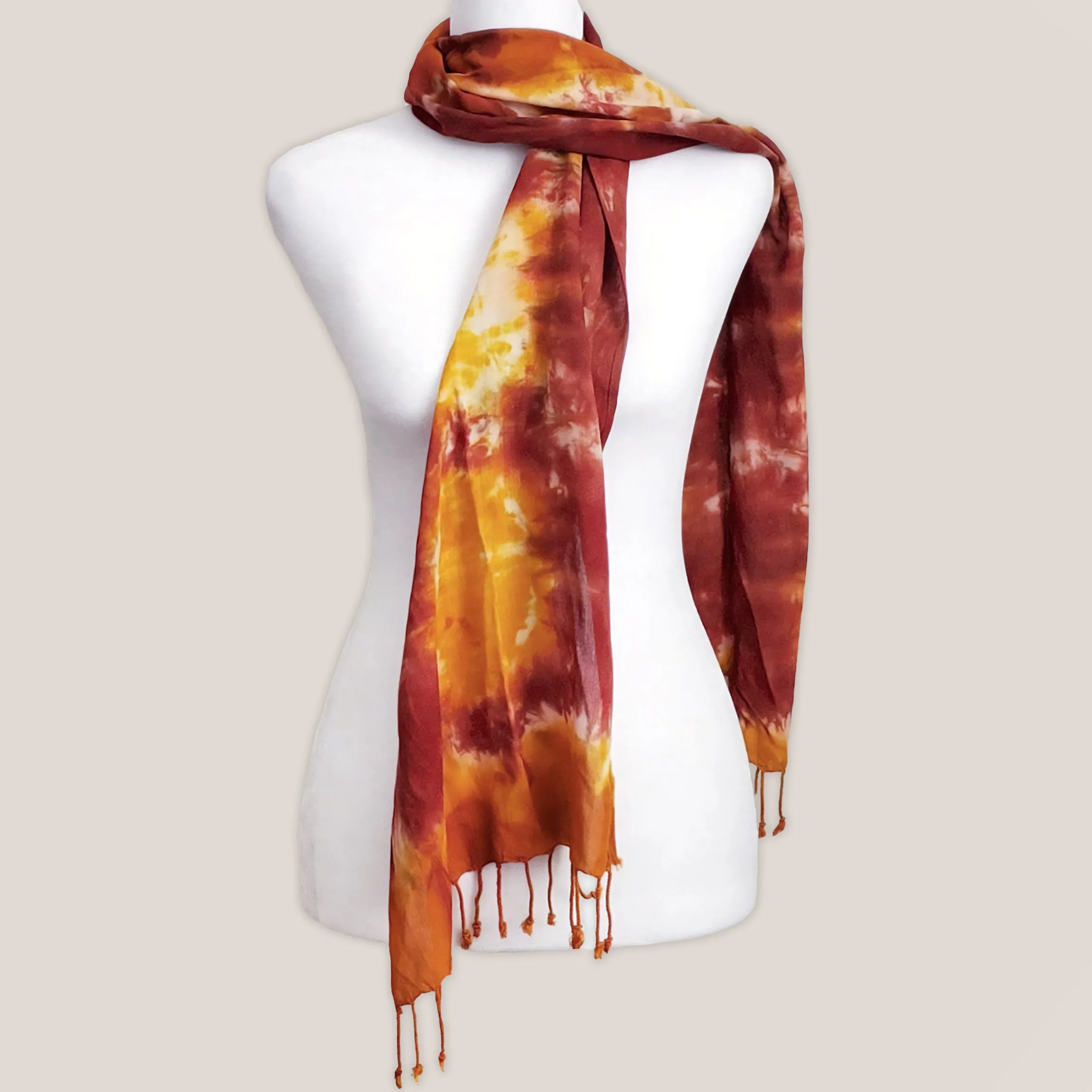 Pumpkin Spice Tie Dye Scarf