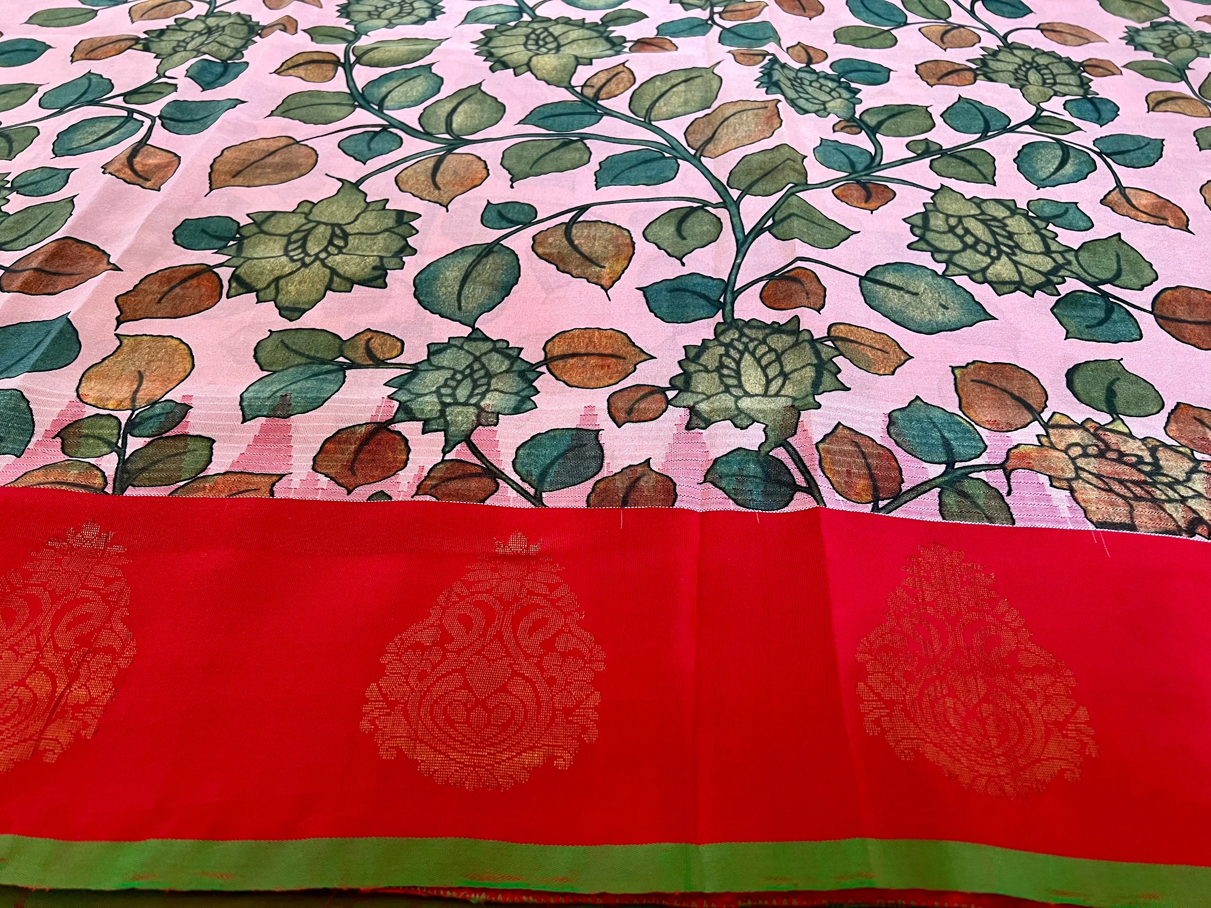 Pure Gadwal Pattu Saree with Maggam Work Blouse