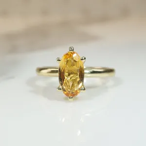 Pure Gold Imperial Topaz Solitaire Ring by 720