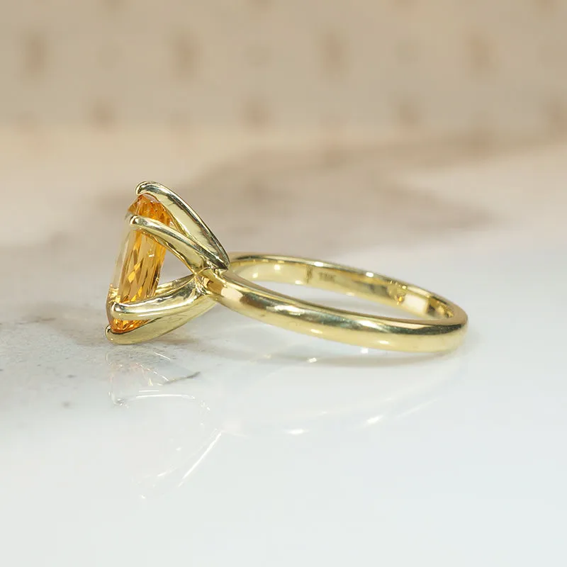 Pure Gold Imperial Topaz Solitaire Ring by 720