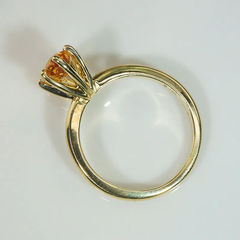 Pure Gold Imperial Topaz Solitaire Ring by 720