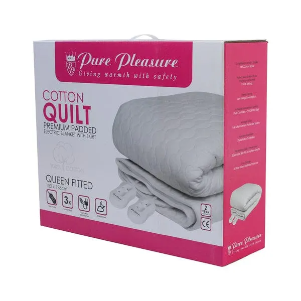 Pure Pleasure Cotton Quilt Fully Fitted Electric Blanket