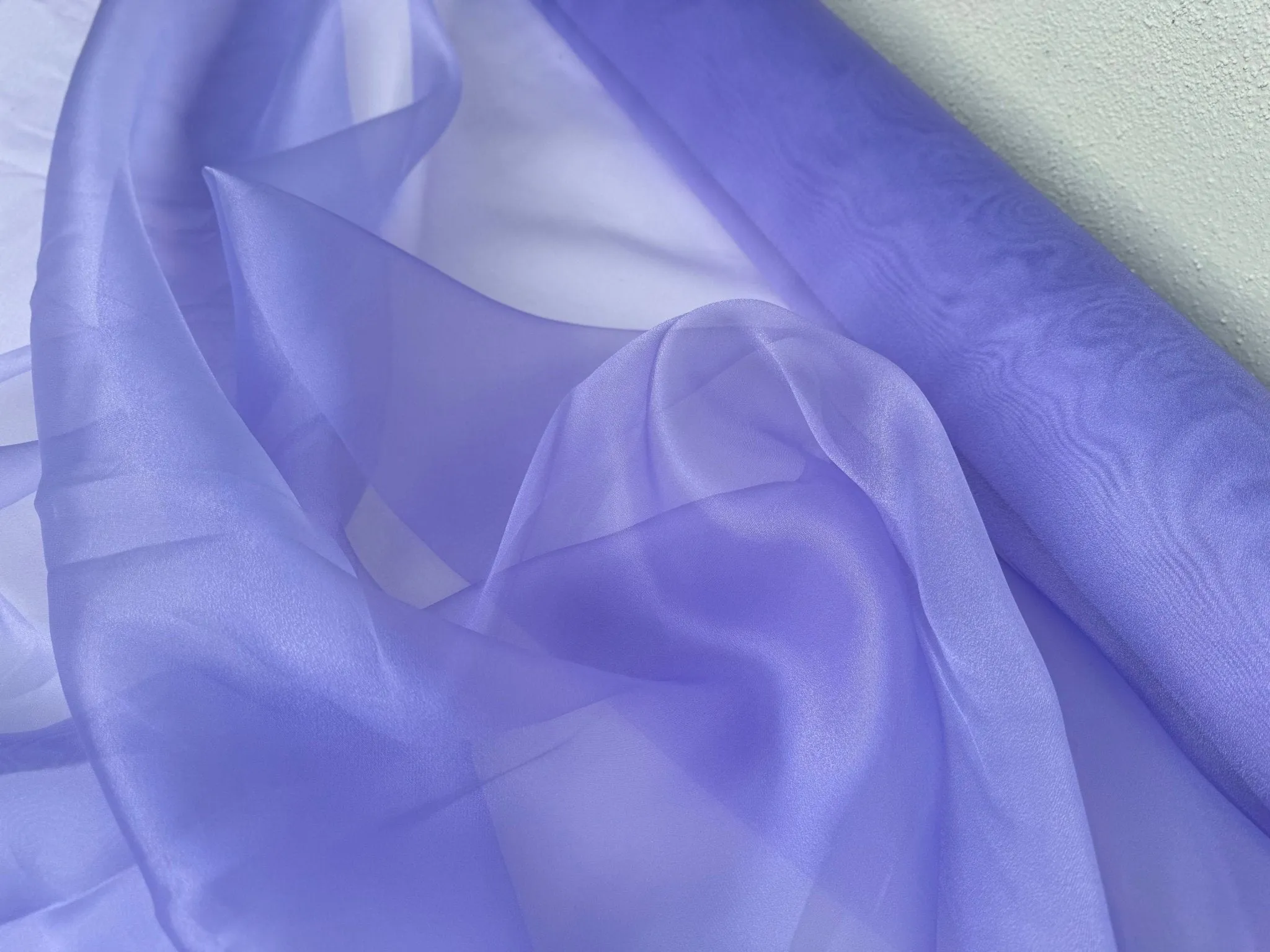 Purple Crystal Organza Fabric By Yard Light Lilac Organza, Shiny Sheer Organza Material for Grils Dresses Tutus Bridal Gowns Event Decor DIY