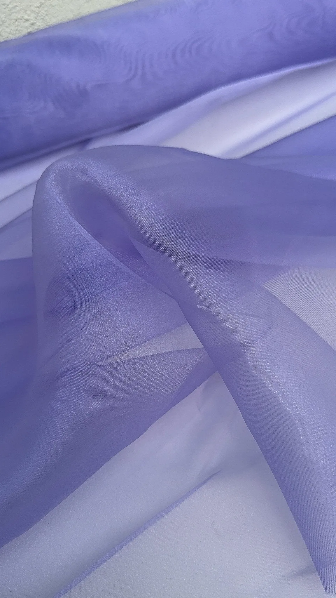 Purple Crystal Organza Fabric By Yard Light Lilac Organza, Shiny Sheer Organza Material for Grils Dresses Tutus Bridal Gowns Event Decor DIY
