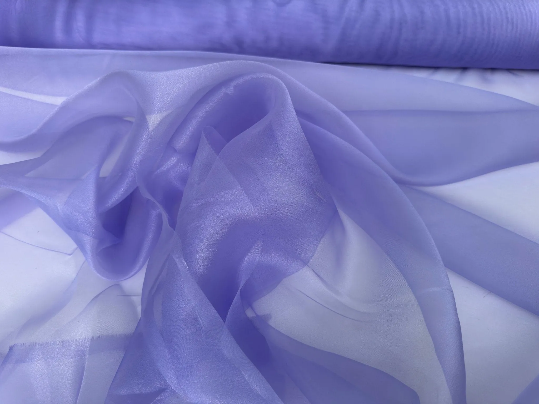 Purple Crystal Organza Fabric By Yard Light Lilac Organza, Shiny Sheer Organza Material for Grils Dresses Tutus Bridal Gowns Event Decor DIY