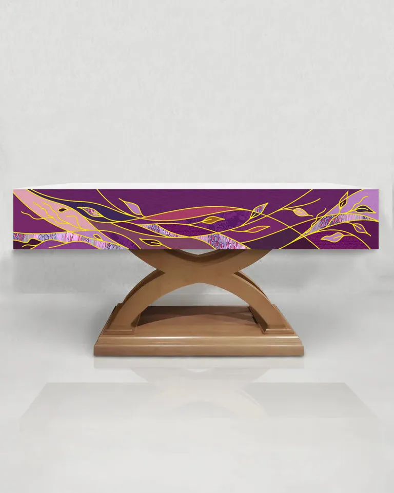 Purple Foliage Altar Frontal for Advent & Lent