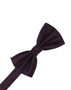 Raisin Herringbone Kids Bow Tie