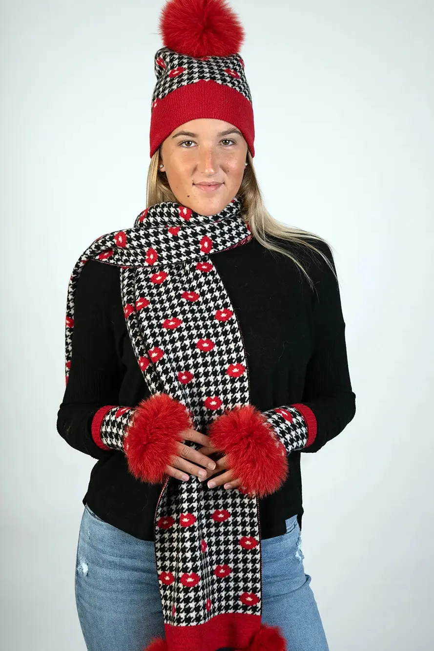 Red Lips Knitted Hat